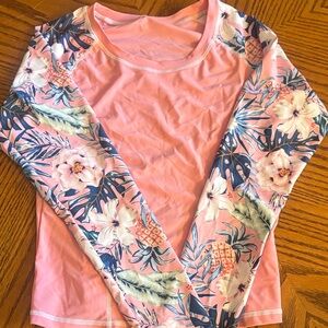 Floral Long Sleeve Rash Guard